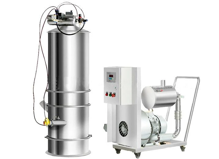 vacuum conveying system for powder
